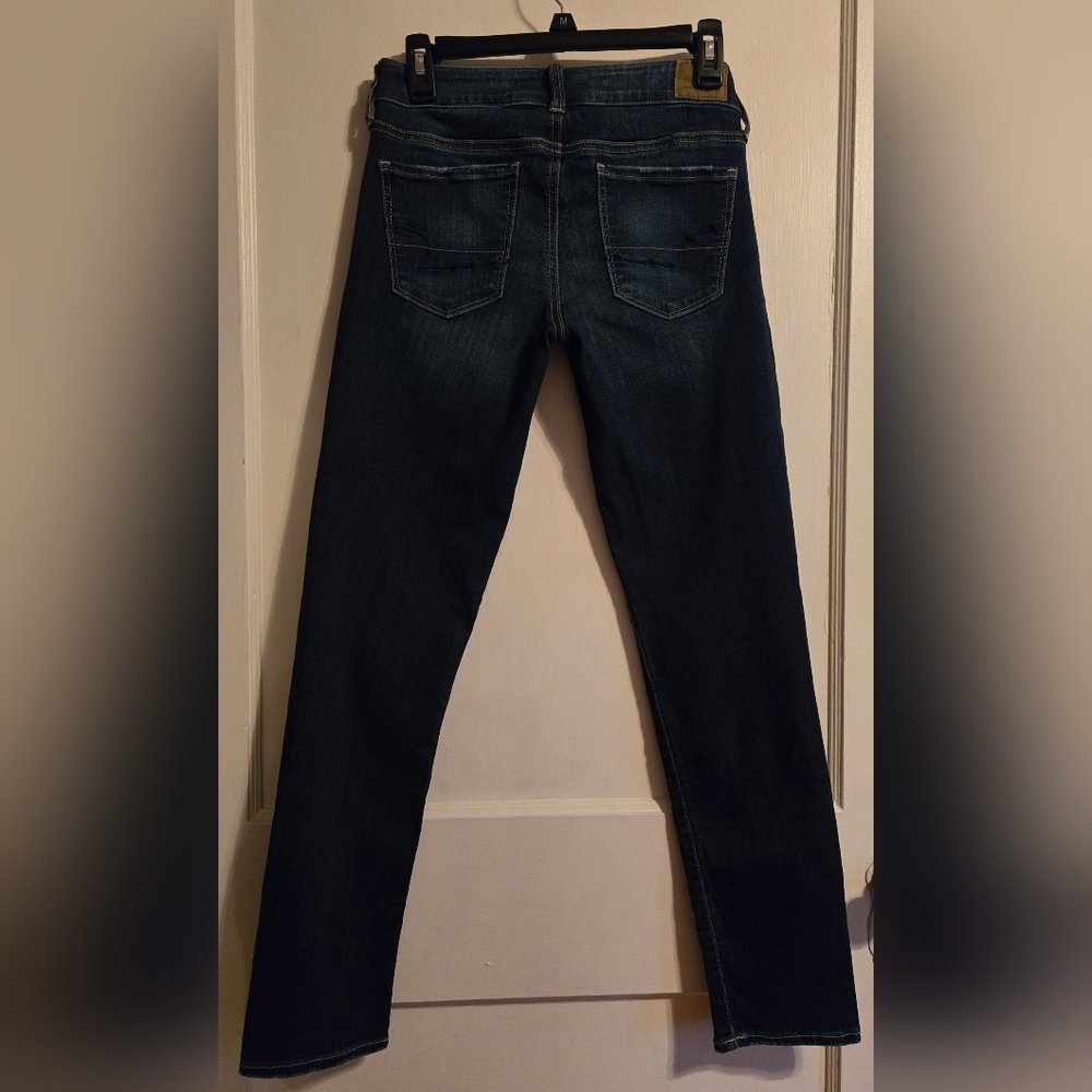 NWOT | American Eagle | Super Stretch Straight Leg Dark Wash Denim Jeans | 4 | - Picture 7 of 15